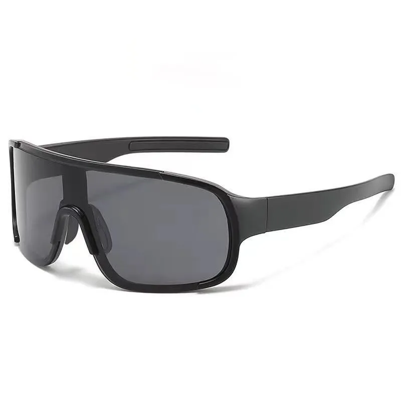 Retro Frosted Black Mercury Oversized Frame Outdoor Cycling Mountaineering Skiing Windproof Goggles Sunglasses Thin Sunglasses