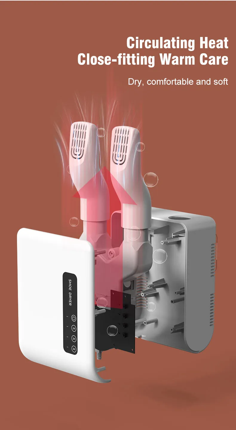 220V/110V Timed Shoe Dryer Deodorant Fast Dryer Heater Deodorizer Dehumidifier Device Foot Warmer Heater