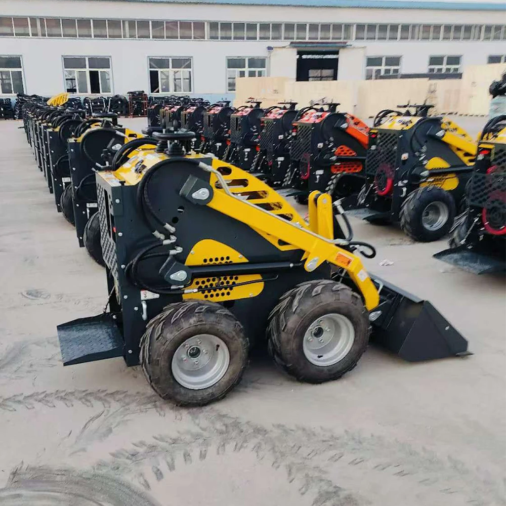FREE SHIPPING CE EPA New Type Mini Skid Steer Track Loader Walk Behind Crawler EURO5 Skid Steer Loader Attachments for Sale
