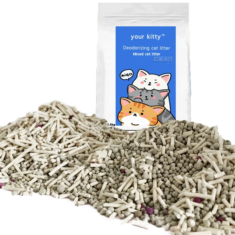 Natural Plant-based Granules and Bentonite Litter Tofu Litter Sustainable Litter Low Dust Clumping Cat Sand
