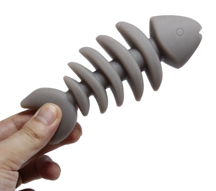 Silicone Shark Fin Bone Glow-in-the-Dark Bite Resistant Dog Toys Pet