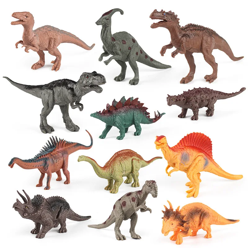Dinosaur toys simulation wildlife furnishings Tyrannosaurus Rex dinosaur model set baby boy cognitive for children