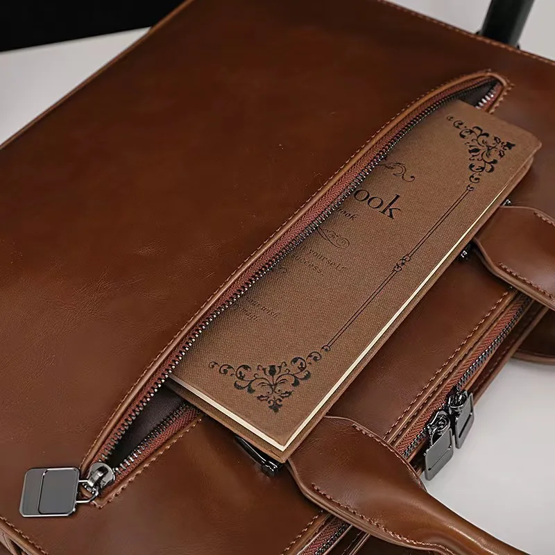 YS8915 Men Business Bag Leather Briefcase For Man Leather Business Briefcase and Cases Laptop Bags