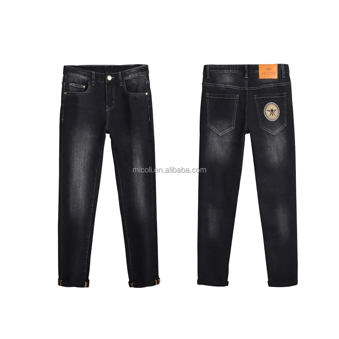 Factory wholesale new style blue stock dropshipping men biker skinny jeans  plus size jeans pants for women