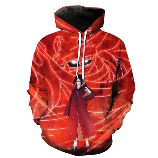 Designer 3d Printed Graphic Anime Cloth Jacket Merch Sasuke Akatsuki Hoodies