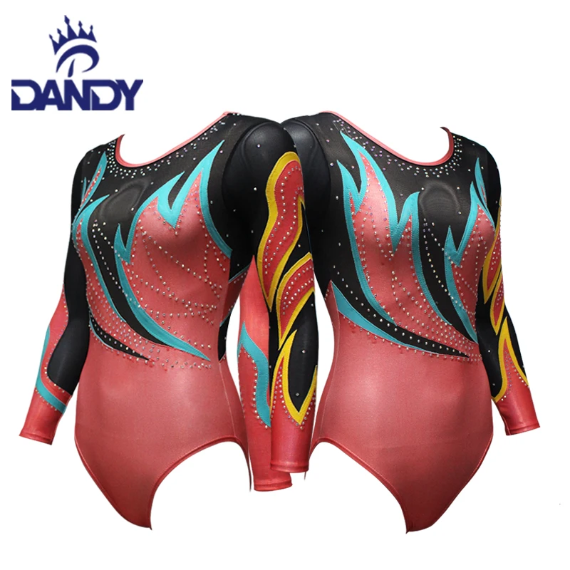 Wholesale New arrival Rhinestones Kids Girls Sleeveless Spandex Gymnastics Leotards For Sales