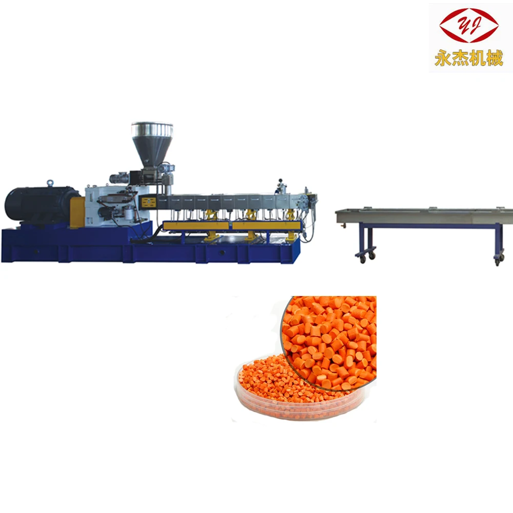 Competitive-price  pa pp abs pc and glass fiber plastic granulator machine twin screw extruder