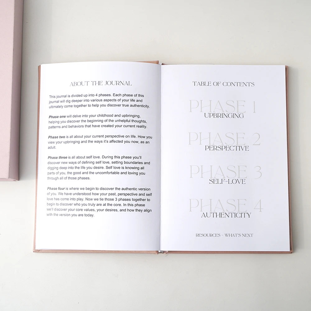 Wholesale Custom Printing Hardcover Planner PU Leather Manifest Authentic Journal Notebook With Gift Box