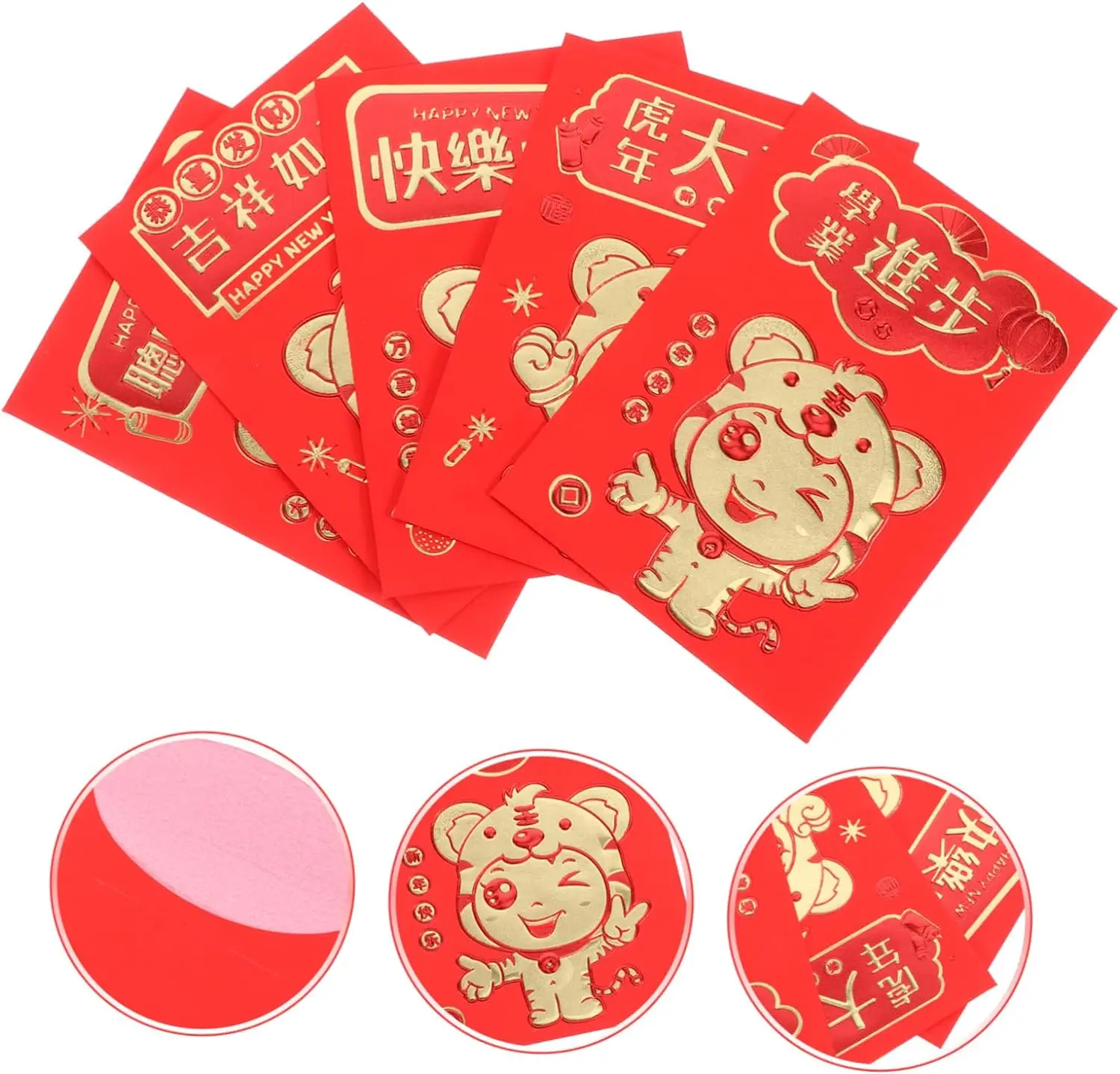 Year of The Tiger Red Envelope New Year Style Red Packets Chinese Lucky Money Pockets Year of The Red Envelope