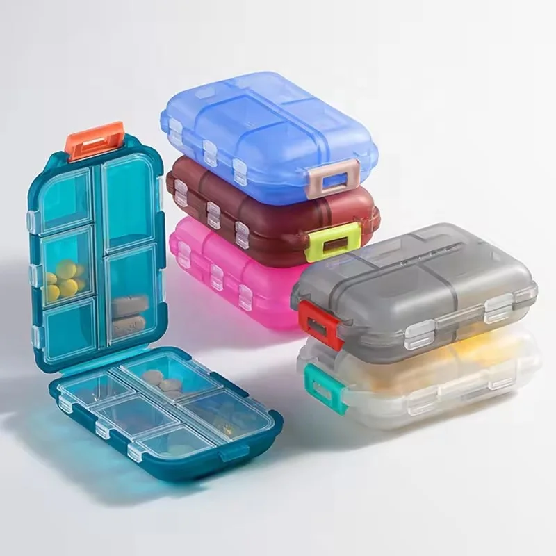 Newest Modern 10-Pill Single Tier 3 Layer Plastic Crisper Box Popular Medicine Storage for Outdoor Wardrobe Use Beautiful Design