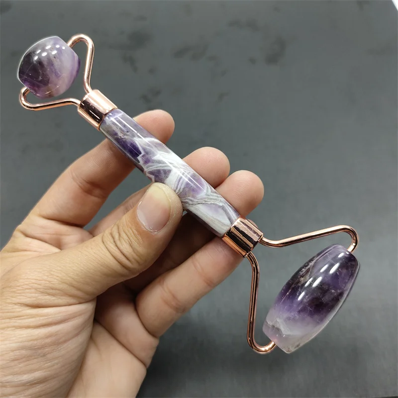 Hot Sale Natural Healing Stone Rose Quartz Facial Jade Roller Crystal Face Roller