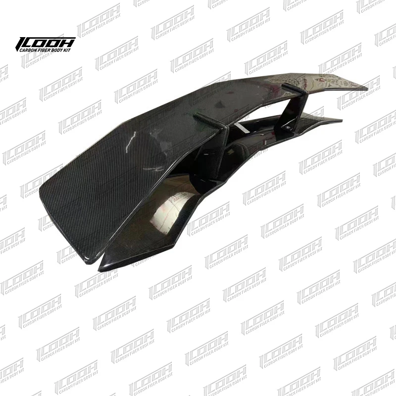 ICOOH Racing SV Style Carbon Fiber Fibre Body Kit Small Rear Trunk Spoiler Wing For Lamborghini LP700 720 750 2012-2018