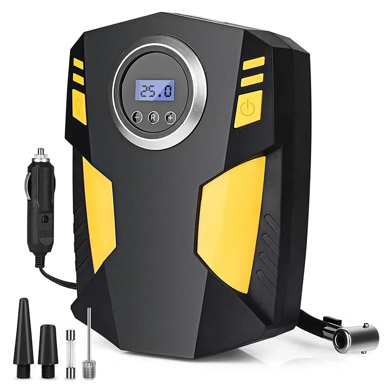 Wholesale Sales Vehicle Emergency Help Air Pump Automatic Pointer/Digital 12V Portable Tire Inflator for Car