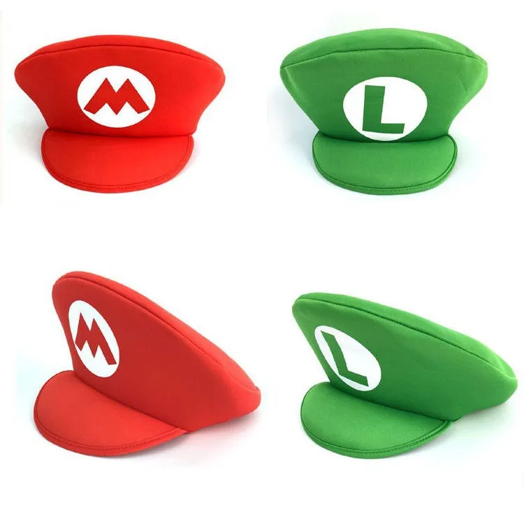 Halloween Cosplay Party Costume Hat Super Maro Brothers Mario Cheap Super Maro  Hat With Beard
