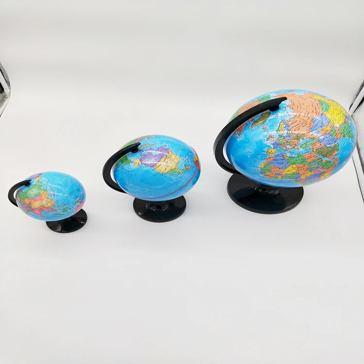 Wholesale high quality plastic rotating teaching education world globe model PVC Earth Globe 10.6