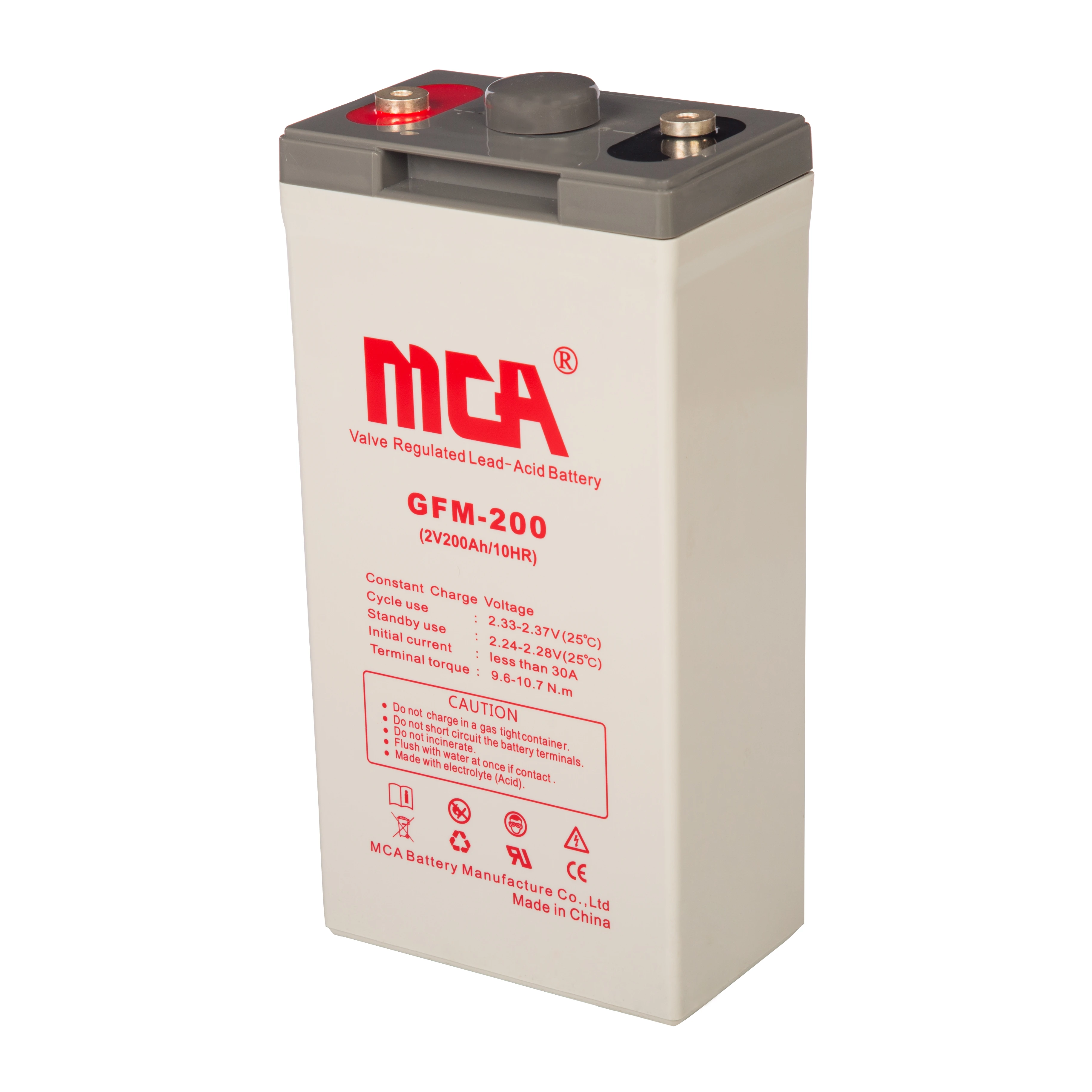 Telephone exchange system back up power 2V long life energy storage battery 200Ah