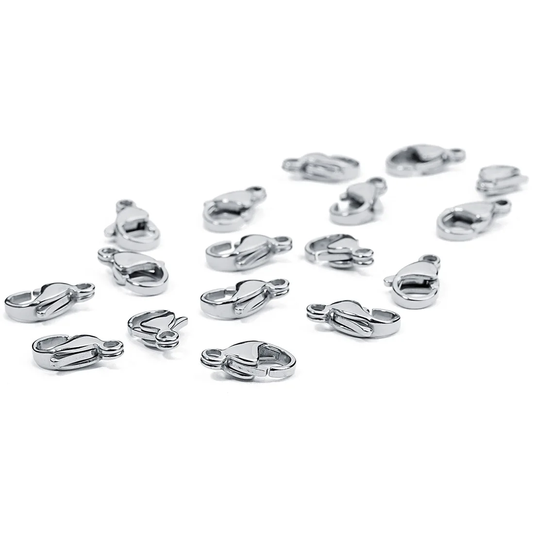 9/10/11/12/13/15mm Stainless Steel Lobster Clasp Hooks End Clasps Connectors for Jewelry Making DIY Necklace&Bracelet Chain
