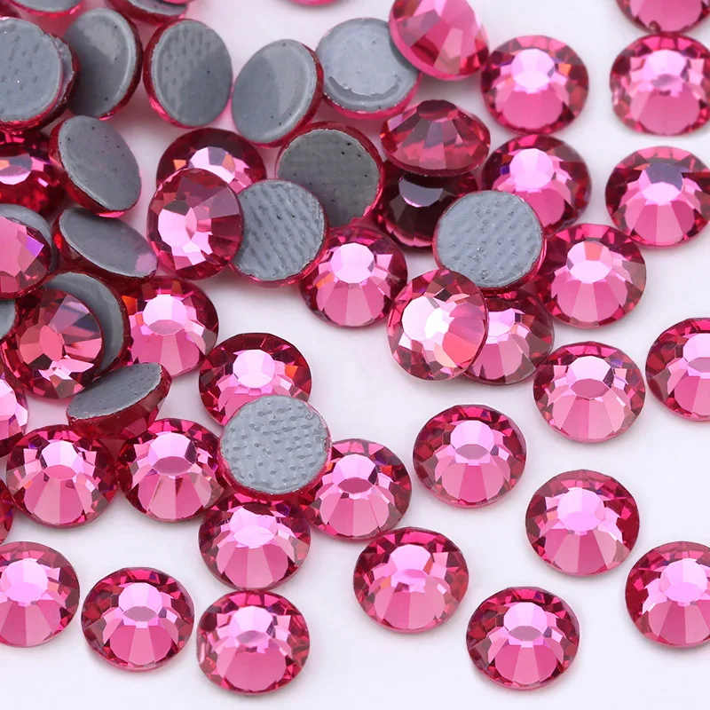 Resin Rhinestones Round Flatback Non Hot Fix Diamonds Appliques For Craft Fabric Wedding Dresses