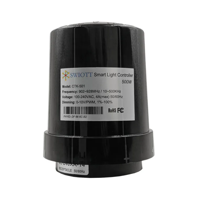 CTK501 Гибридный с LoRa и PLC C136.41 NEMA DALI/0-10V/PWM интерфейс затемнения GPS датчик наклона умный контроллер уличного освещения