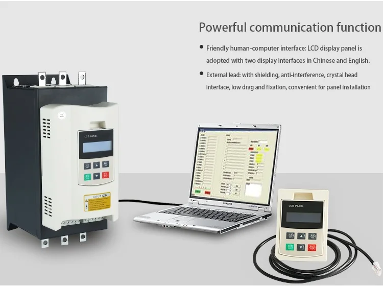 8 Kinds Motor Protection 100HP 50Hz/60Hz 380V Soft Starter 75KW 3Phase 440V For Water Pump System