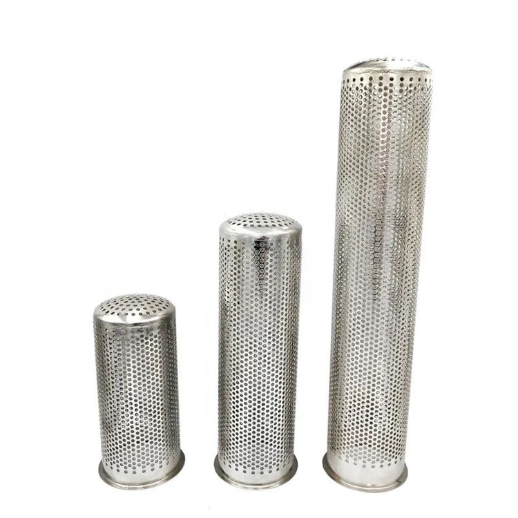SS 304 Stainless Steel Round Perforated Metal Mesh Filter Element Tube