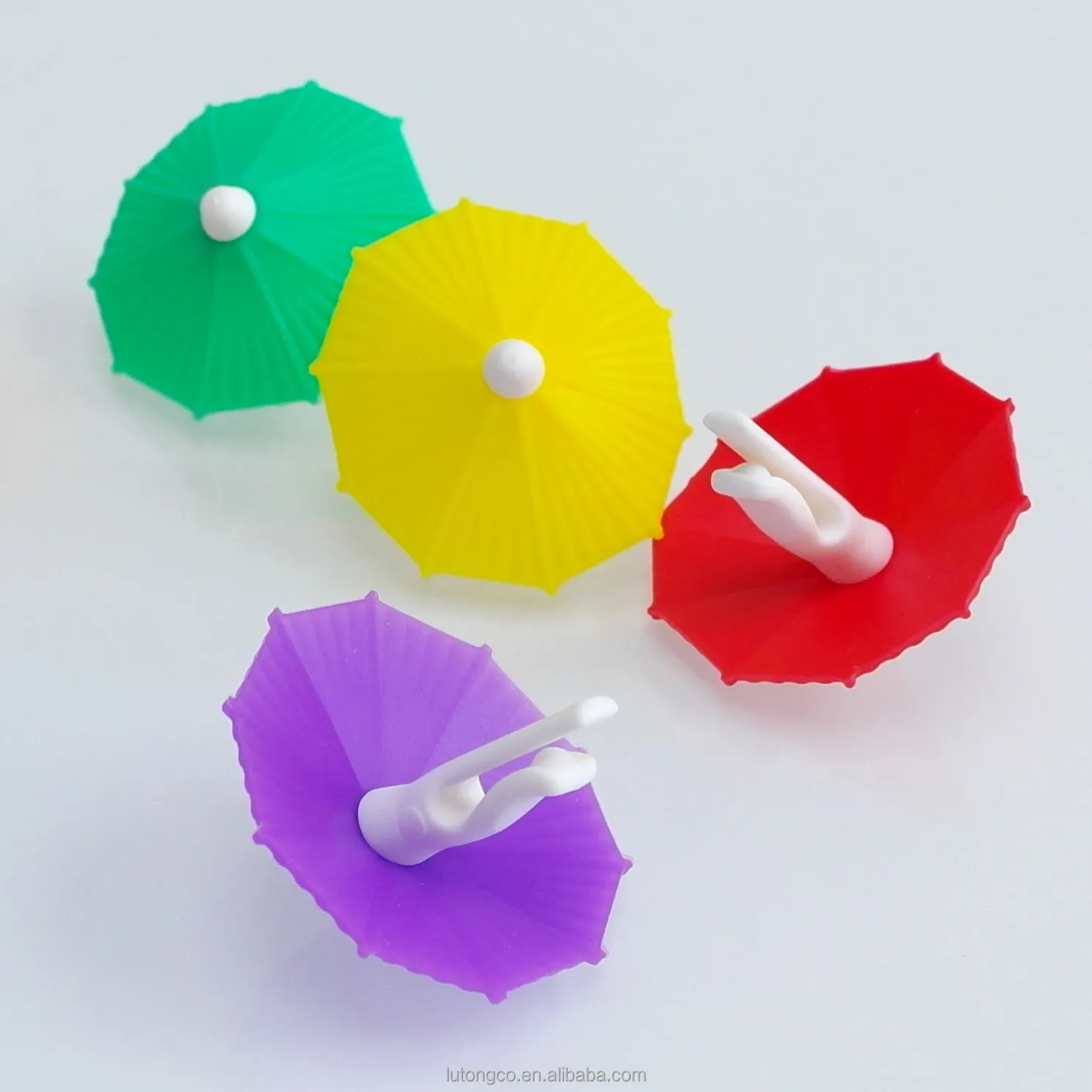 Drinking Buddies Silicone Umbrella Drink Markers Glass Markers Drink Charm With Clip