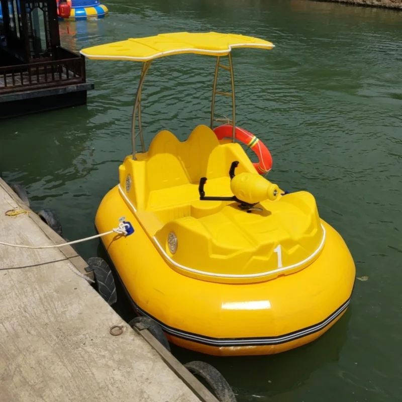 2024 New model car shape electric motorized adults inflatable water bumper boat for sale