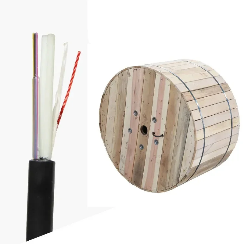 Aerial ASU Cable 12 FO G652D Fiber Optic Cable With Frp Strength Member Mini ADSS Cable