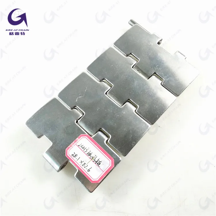 SS812-K325  (C13S )Stainless steel Straight Running Flat top chain with single hinge  for bottling product line