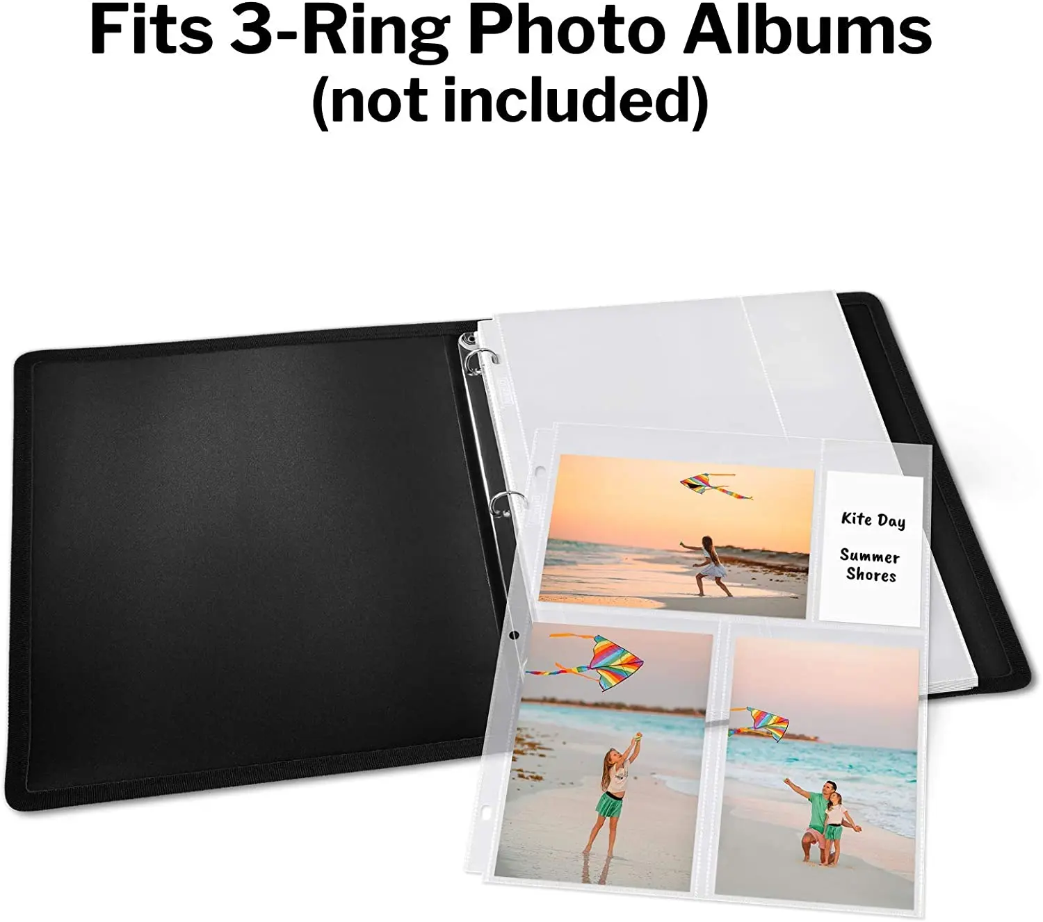 Transparent 3 Pocket 4x6 Photo Page Replacement Inner Pages