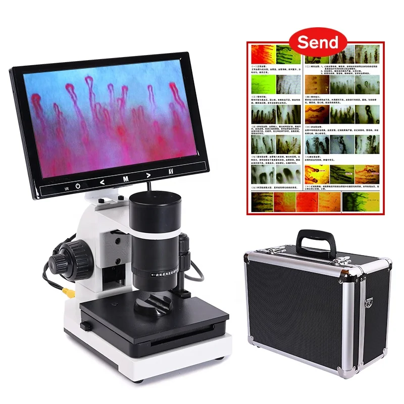 7-inch LCD Digital Microscope Microcirculation Biological USB  for Blood display Nailfold Capillary OSL-008