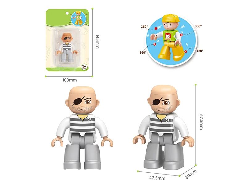 New Arrival 3d Emoticon Educational Building Block Toy Cartoon dolls Action Toy Figures Kids Toy Set One Piece