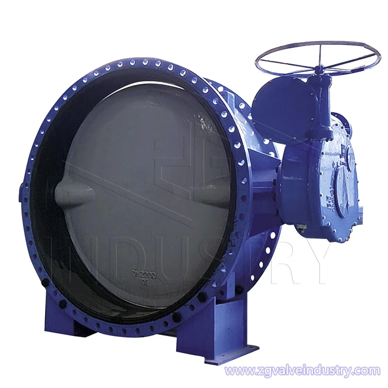 Good Quality High Temperature and Corrosion Resistant Gear Large Size Fanged Butterfly Valve for Compressed Air
