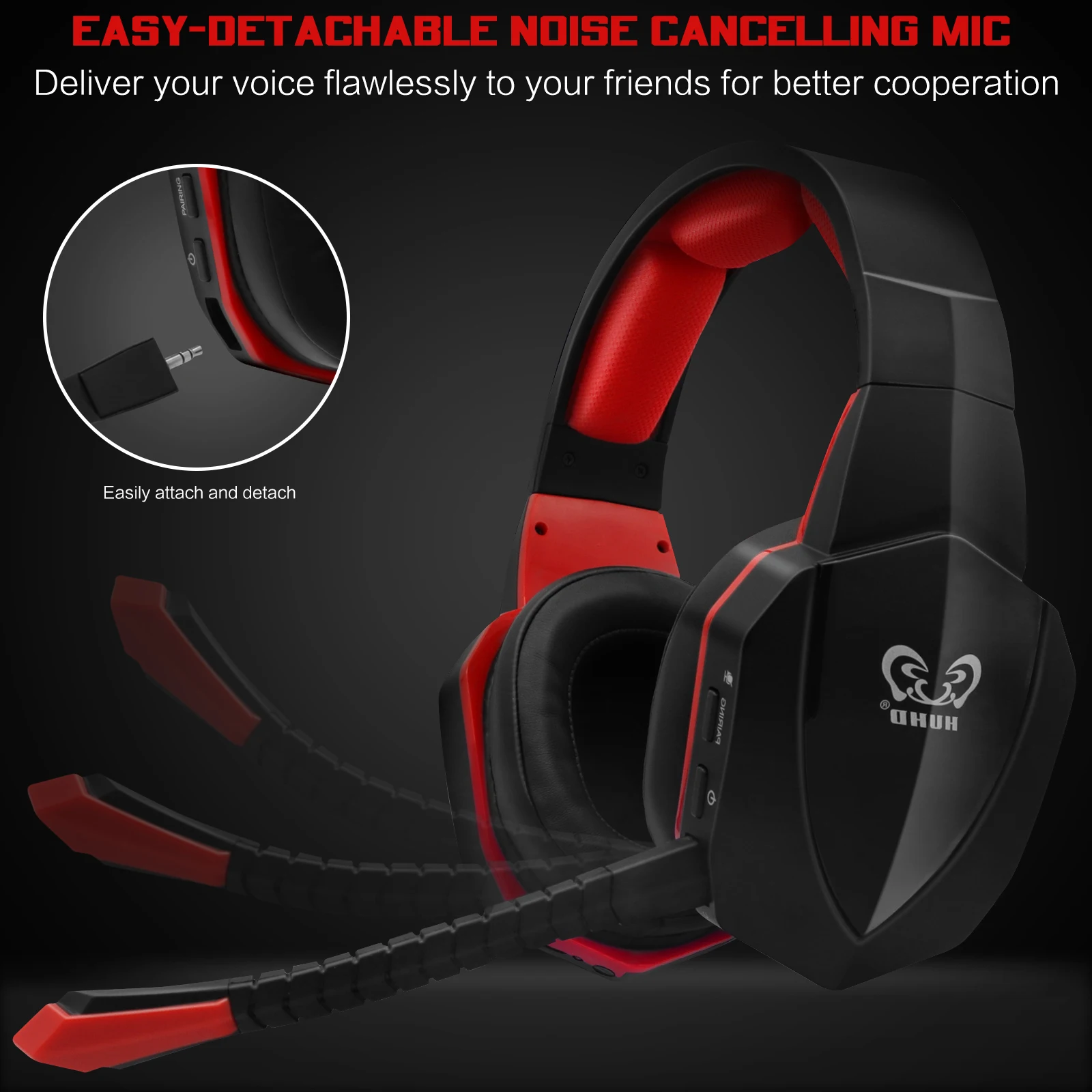 
2.4Ghz wireless computer gaming headset for Nintendo Switch, PS4PS5, PC, 7.1 for gamer 