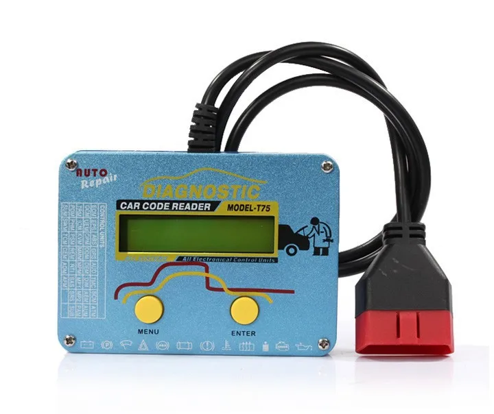 Handheld diagnostic device for Volvo,car code reader T75 OBD2 SRS scan tool for Volvo