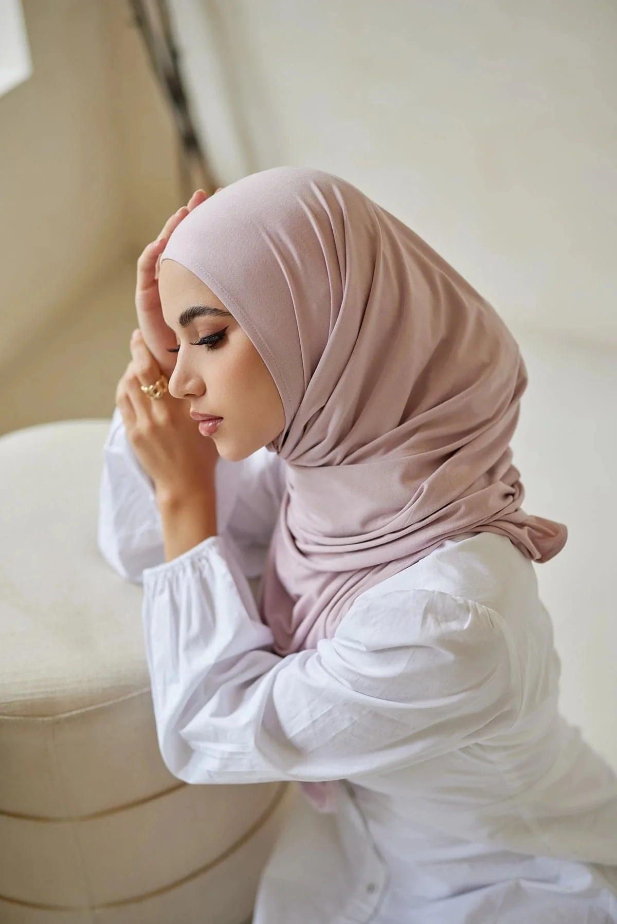 Hot Selling Premium Jersey Scarf Stretchy Hijab Plain Head Scarves Wholesale Women  Cotton Hijab Shawl