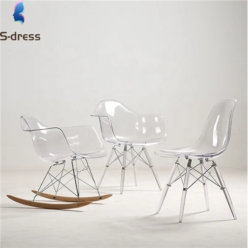 2022 newest transparent living room chairs nordic style dining chairs YH Simple design  office chairs Acrylic PC
