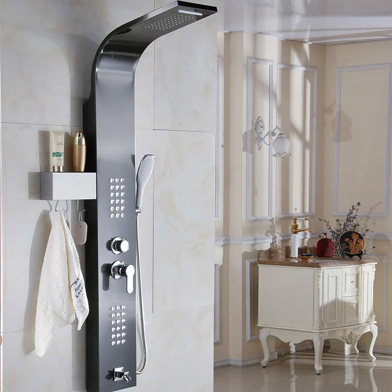 Hot Sale Stainless Steel Waterfall Shower Smart Mixer Aluminum Rainfall Shower Heads Wall Shower Panels