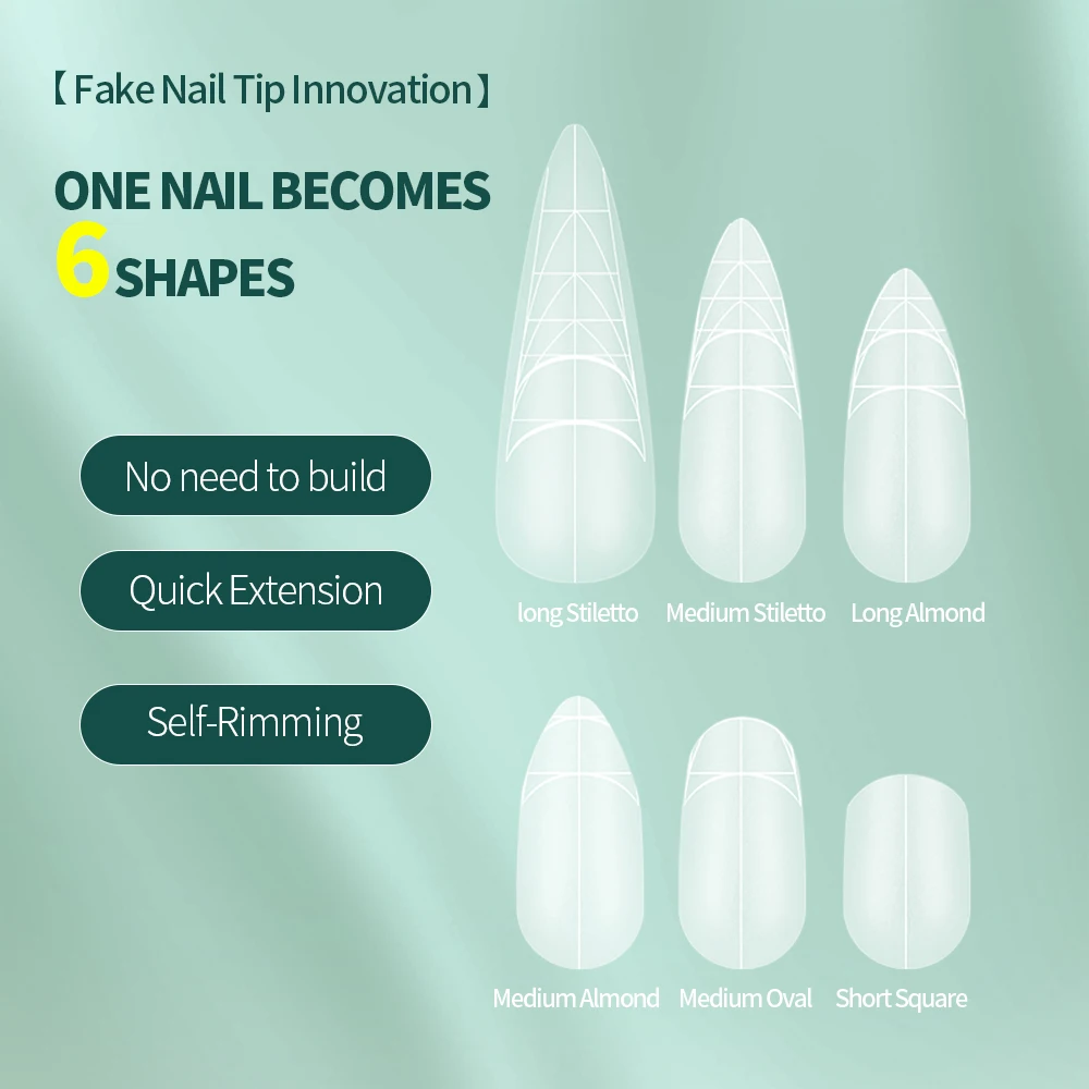 Nailpop руководство накладные ногти на шпильке/гроб акриловый полностью матовый Мягкий гель для наращивания ногтей начинающих и профессионалов