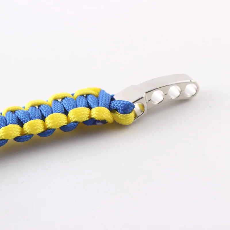Ukraine Flag Outdoor Survival Wristband Paracord Bracelet Men Camping Portable Emergency Buckle Bangle Handmade Rope Bracelets