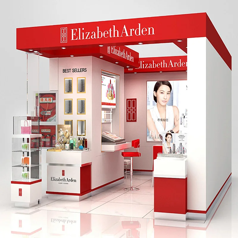 Customized portable cosmetic skincare beauty store pop up shop display stand
