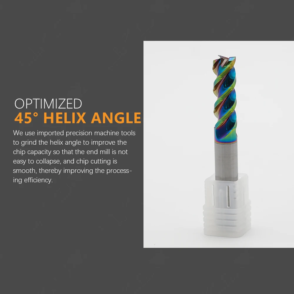 CNC machine carbide milling tool end mill aluminum router bits for hrc55 workpiece processing