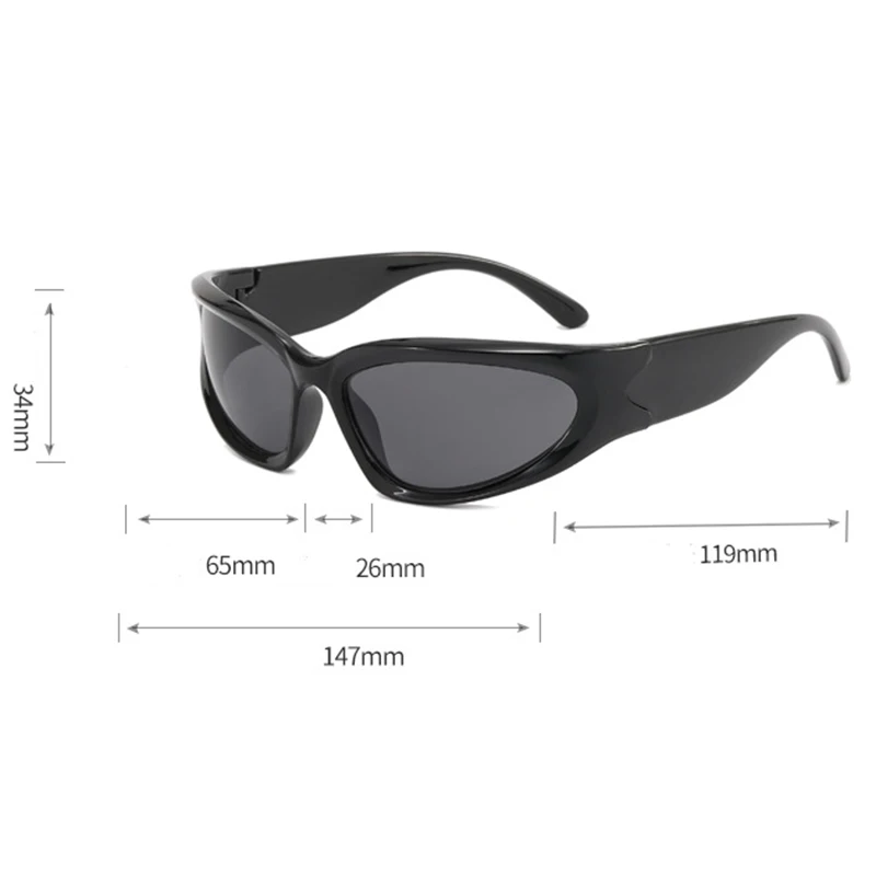 Steampunk Sunglasses Women Mirror Sports Y2K Sun Glasses Men UV400 Punk New Shades Colorful Fashion Eyewear