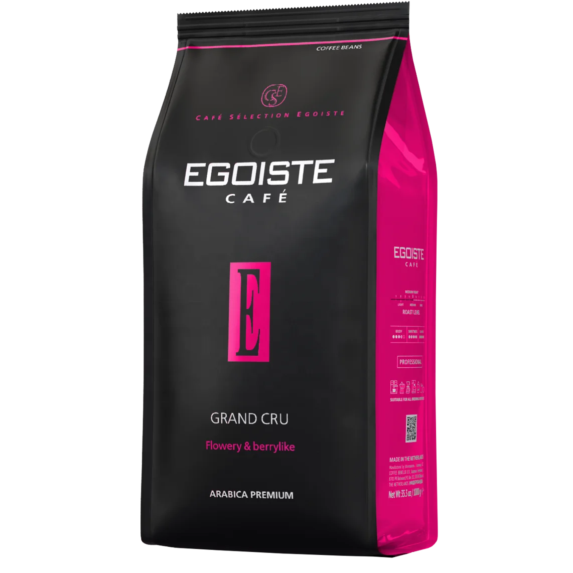 Жареные кофейные зерна премиум-класса egoместа Grand Cru Arabica, 1000 г. Упаковка