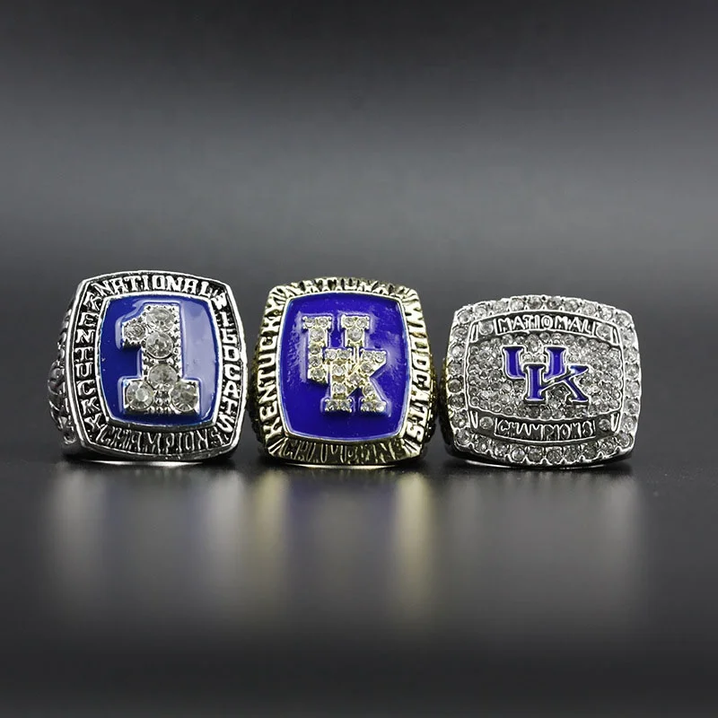 1996 1998 2012 NCAA Kentucky Wildcat Ring университетское кольцо из трех предметов, Кольцо чемпионата Великобритании