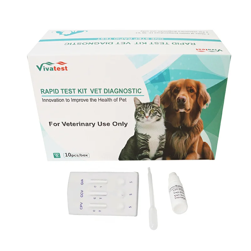 Pet Hospital Combined Rapid CCV/CPV/Giardia Pet Test Kits Rapid Diagnostic Veterinary Test