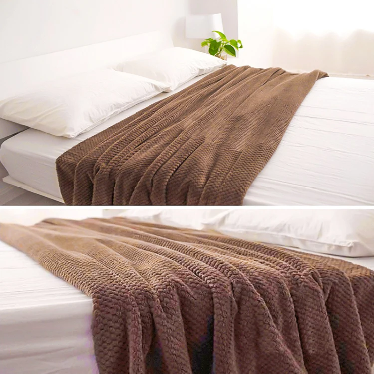 Solid Color Summer Throw Winter Sofa Cover Bedspread Chunky Kit Plaid Blankets Soft Waffle Flannel Blankets For Beds