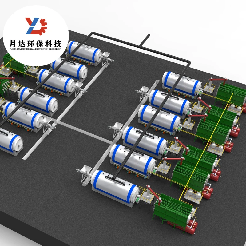 10th new technology High yield tyre rubber pyrolysis plant with auto feeding system and auto discharge system