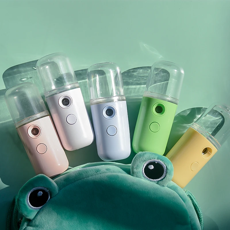  Drop Shipping Usb Rechargeable Nano Spray Beauty Equipment Mini Ultrasonic Ionic Facial