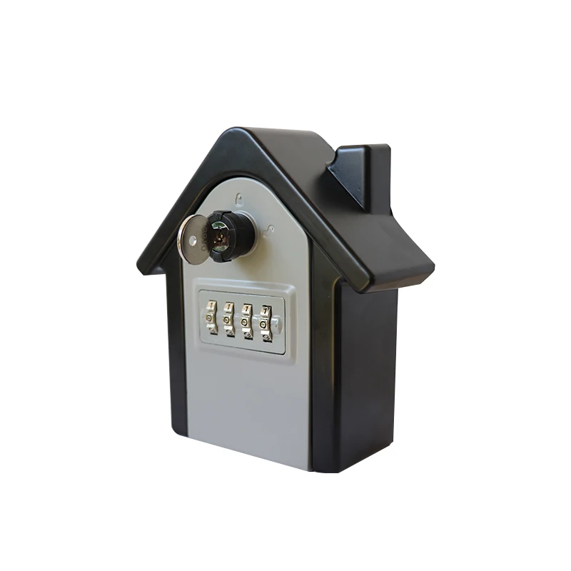 New Design high quality two key safe box and security 4 digits Box Wall Mount house shape combination key safe box outdoor